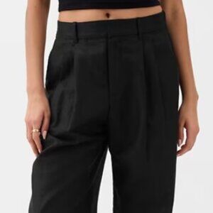 365 High Rise Linen-Cotton Trousers